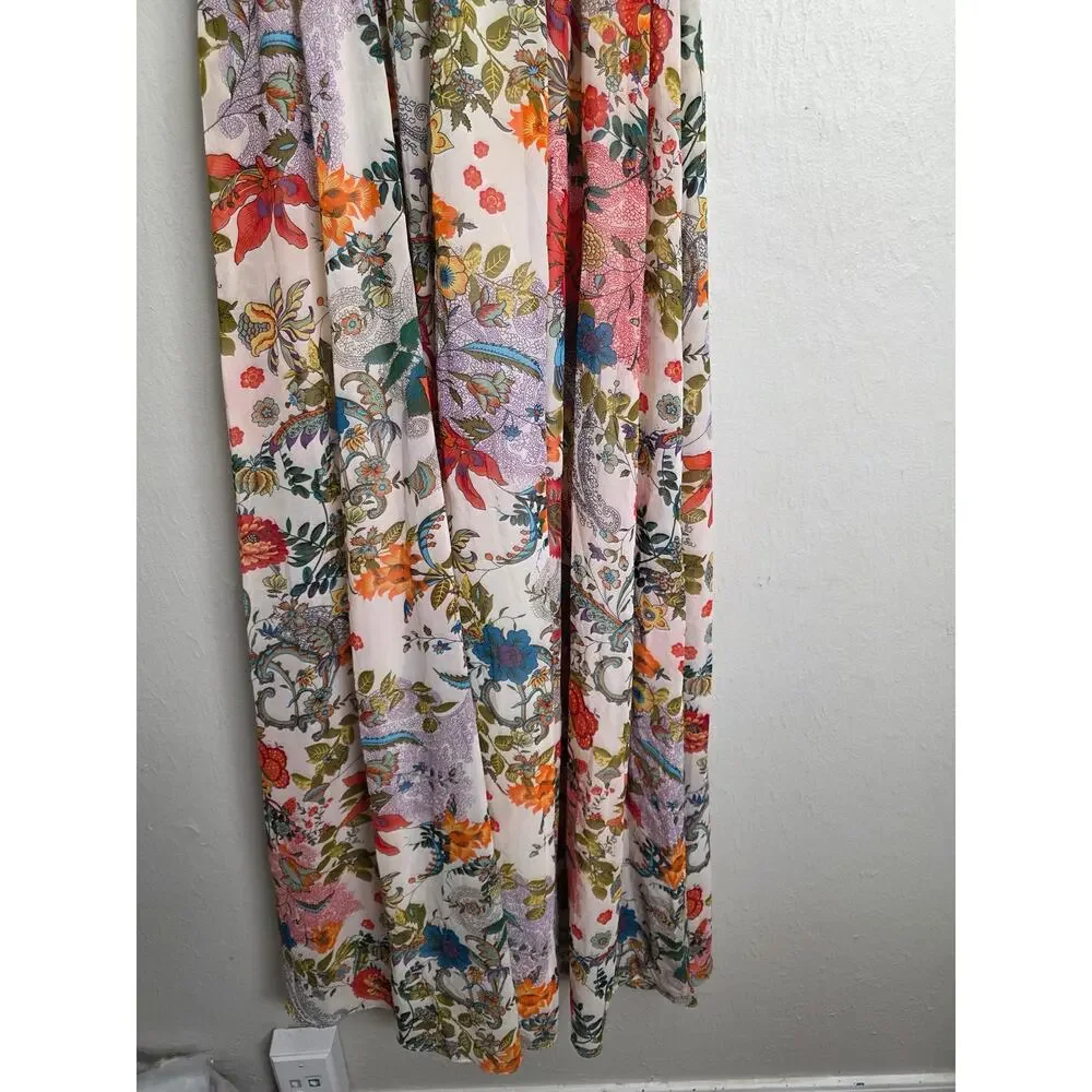 Lulus Lilja Cream Floral Print Maxi Dress Small - Picture 11 of 15